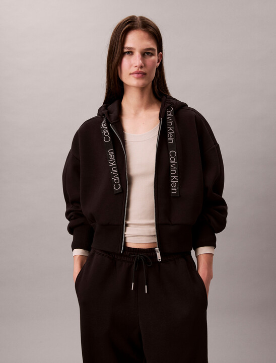 Logo Tape Zip Hoodie