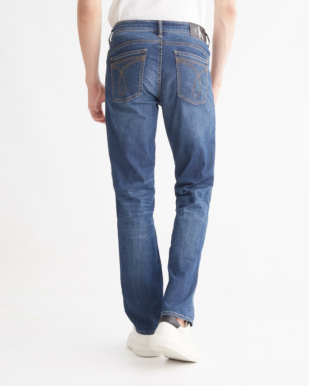 37.5 BODY 五袋式牛仔褲, Visual Dark Blue Hanger Loop, hi-res