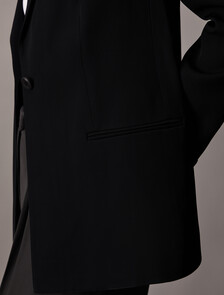 Hero Viscose Twill Slim Blazer, Black, hi-res