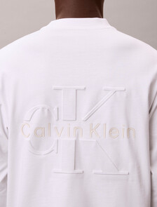 壓花標誌寬版 T 恤, Bright White, hi-res