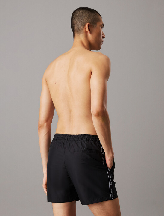 Medium Drawstring Swim Shorts - Logo Tape