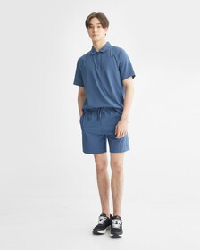 ESSENTIALS OVERSIZED POLO, CRAYON BLUE, hi-res
