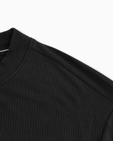 Side Gather Monogram Tee Dress, Ck Black, hi-res