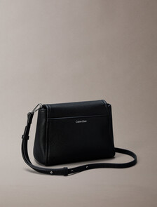 Pebble Grain Crossbody Bag, Black, hi-res