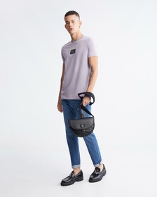 CKJ Tagged Saddle Bag, BLACK, hi-res
