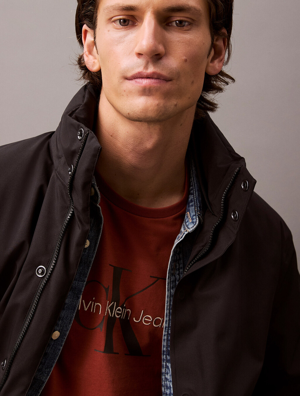 Heavyweight Mid Length Puffer Jacket, Black, hi-res