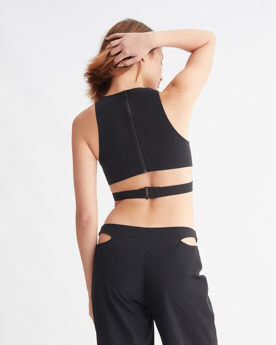 MOVEMENTS CUT OUT BACK ZIP TOP