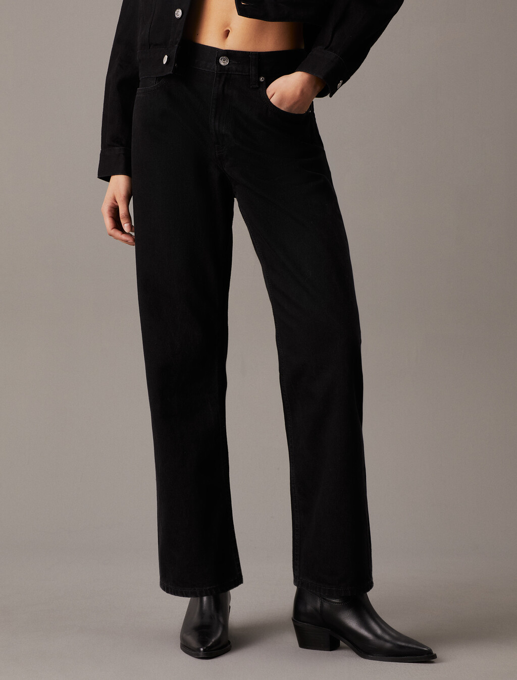 90 年代直筒牛仔褲, CK CLASSIC BLACK, hi-res