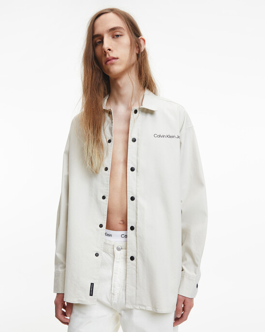 BLACK ARCHIVAL STRIKETHROUGH MONOGRAM SHIRT