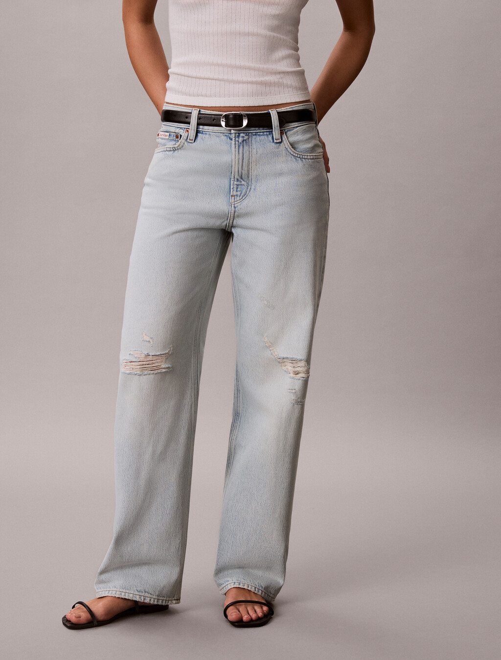 90's Straight Distressed Jeans, DANTE DESTROY, hi-res