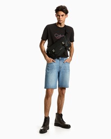 螢光色 CALVIN 修身 T 裇, Ck Black, hi-res