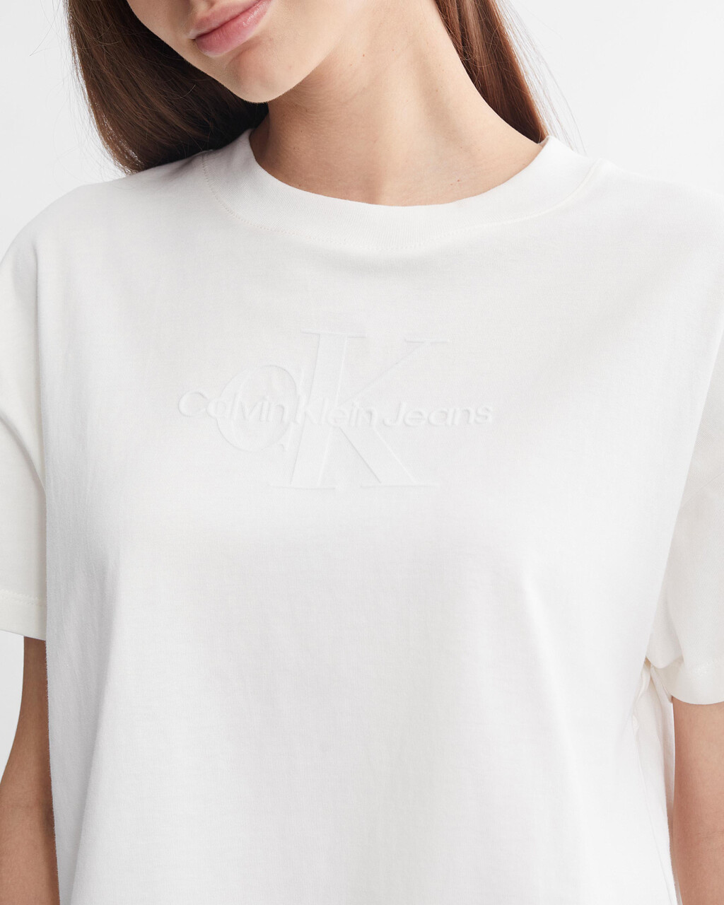Modern Function 壓花運動標誌 T 恤, Ivory, hi-res
