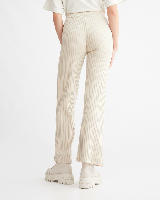 ELONGATED RIB KNIT PANTS