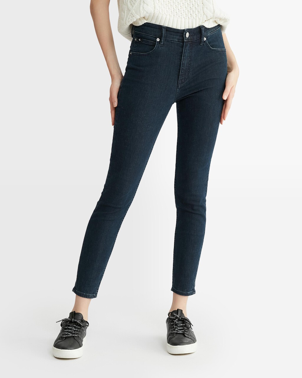 37.5 High Rise Body Skinny Ankle Jeans, blue