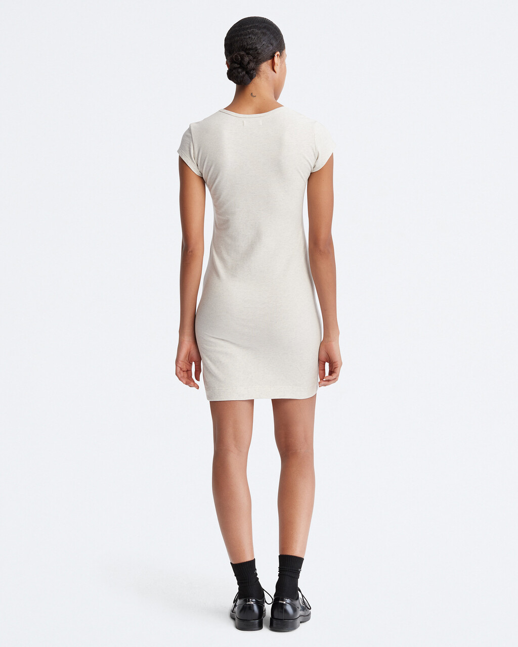 Archive Logo Baby T-Shirt Dress, Vanilla Heather, hi-res