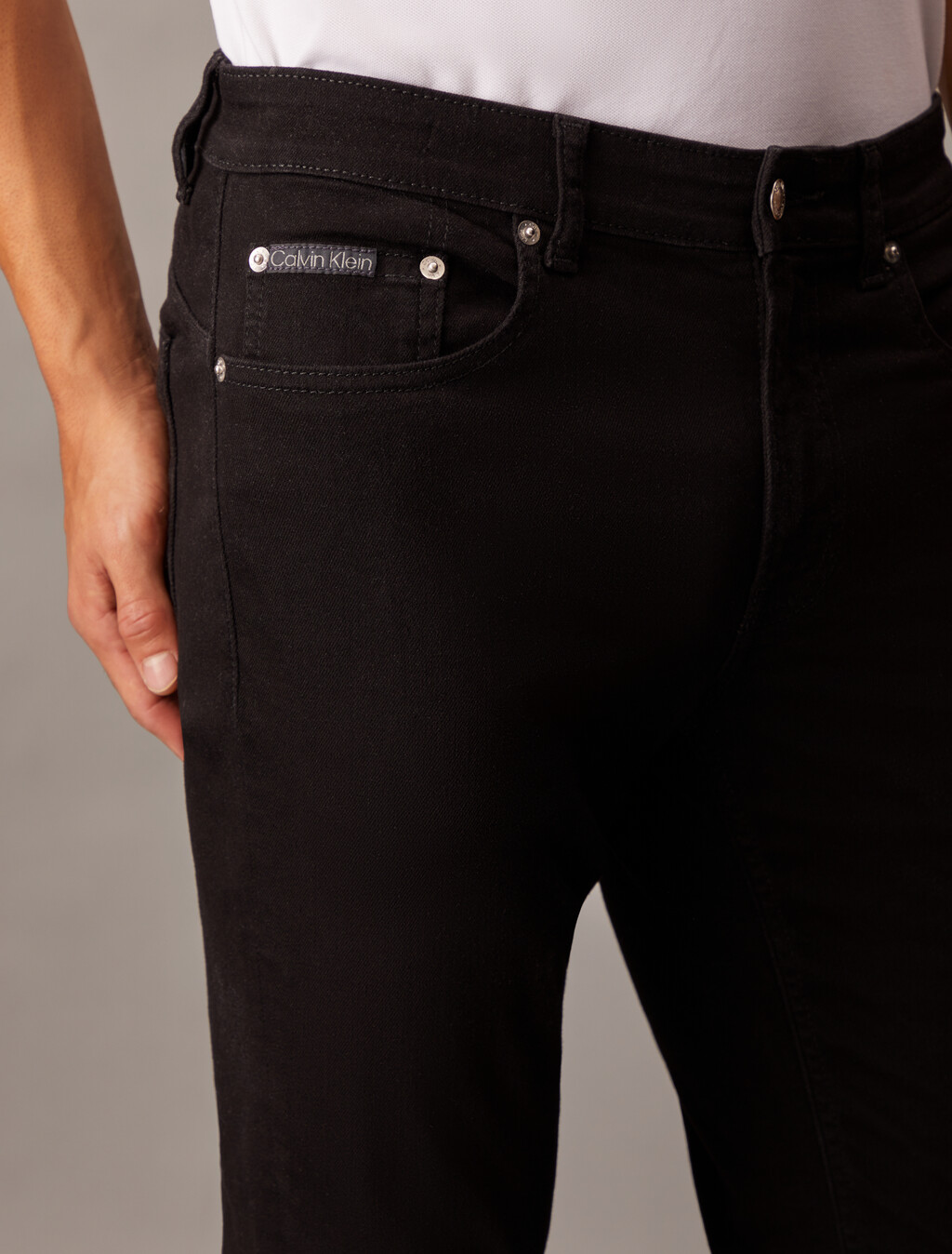 黑色緊身 Body 牛仔褲, Denim Black, hi-res