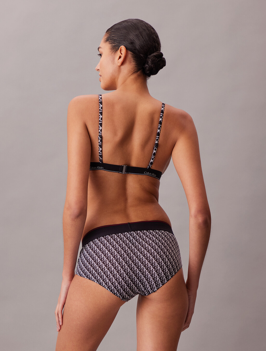 CK Icon 三角比基尼泳衣, 20242 ICON COTTON EMBLEM+BLACK, hi-res