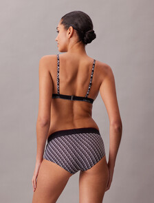 CK Icon 三角比基尼泳衣, 20242 ICON COTTON EMBLEM+BLACK, hi-res