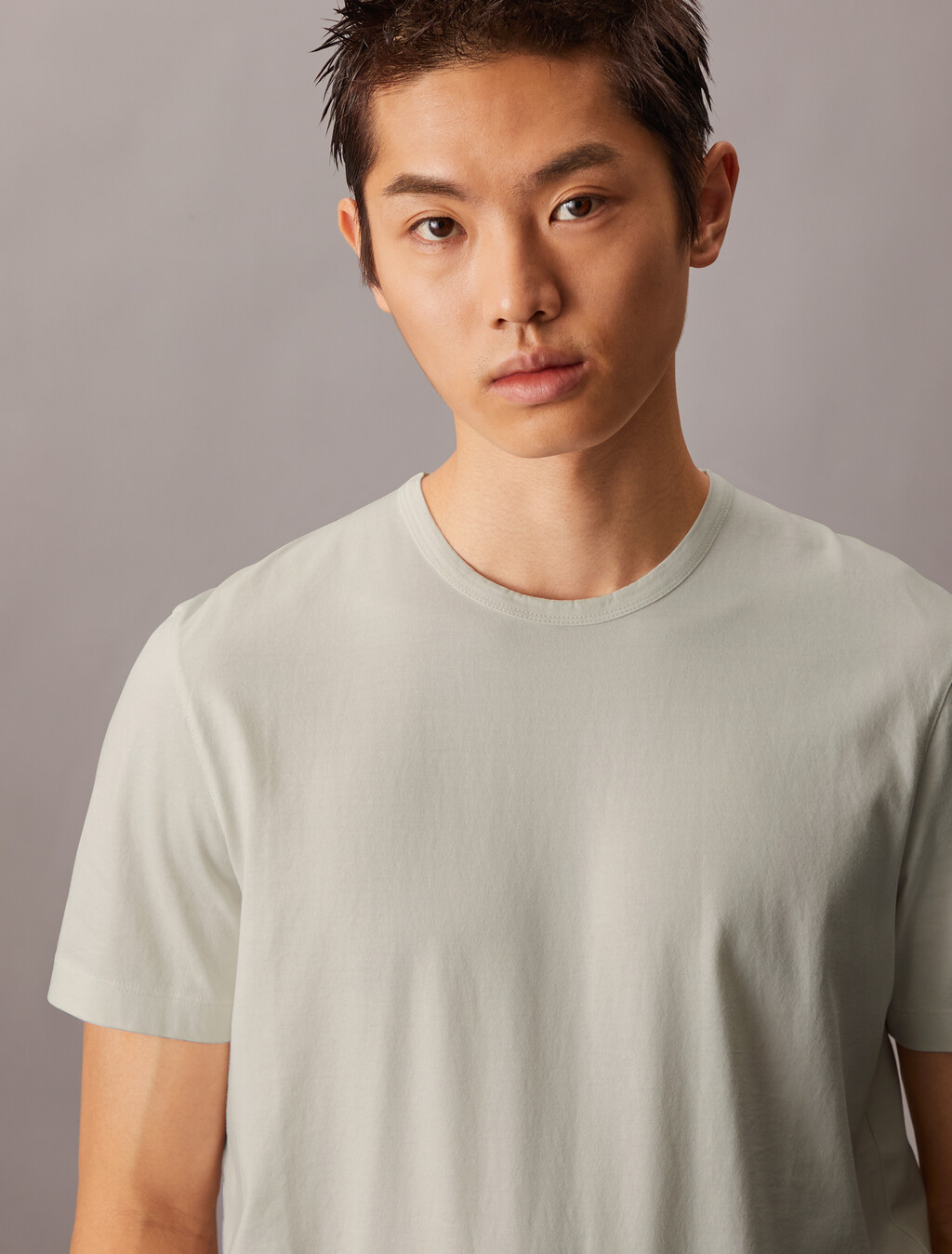 The Calvin Double Mercerized Tee, Vaporous Gray, hi-res