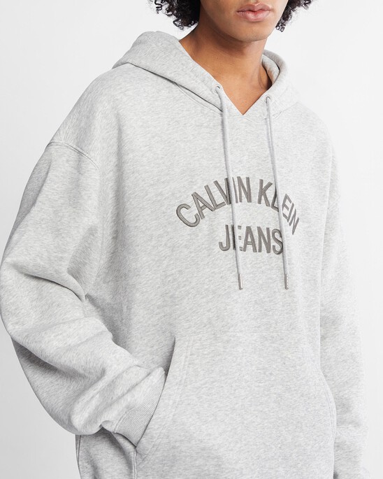 Curved Logo Relaxed Hoodie