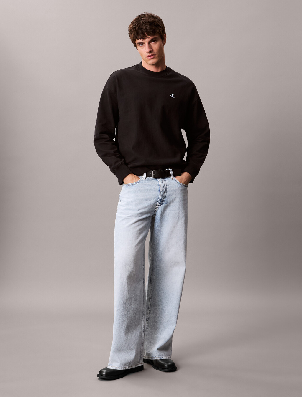 Premium Fleece Relaxed Sweatshirt, Black, hi-res
