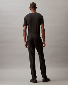 Tropical Wool Blend Slim Fit Pants, Black Beauty, hi-res