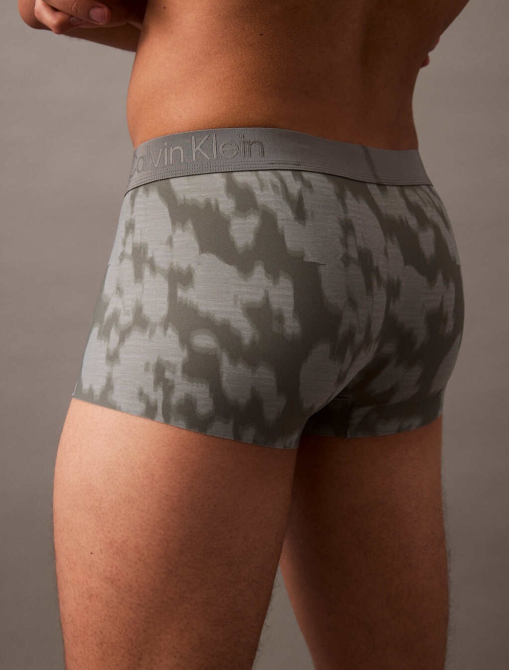 CK Black Print Low Rise Trunk, 18323 RIBBED PRINT+PLATINUM RUST, hi-res