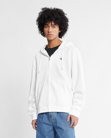 Archive Logo Zip Fleece Hoodie, Brilliant White, hi-res