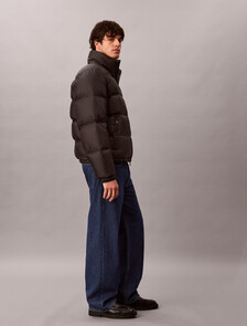 Logo Down Puffer Jacket, Black, hi-res