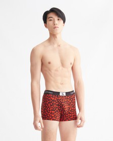 CALVIN KLEIN 1996 TRUNKS, BLURRED LEOPARD PRINT_HAZARD, hi-res