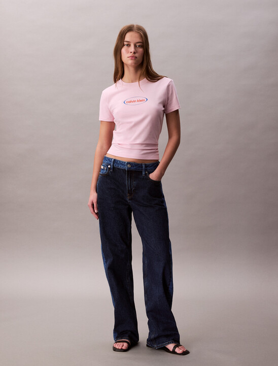 Oval Logo Print Slim Tee