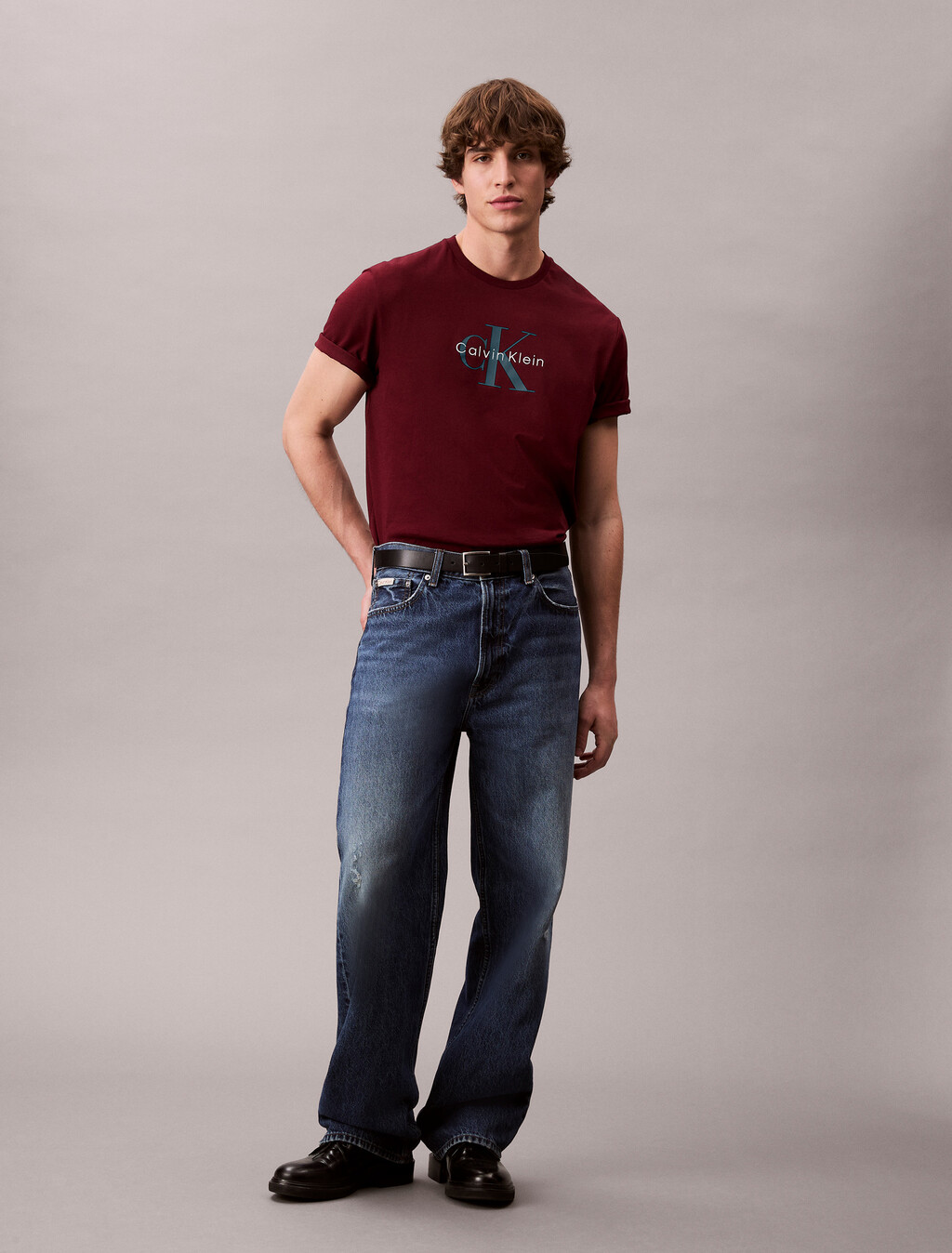 Monogram T-shirt, Deep Rouge, hi-res