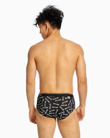 CK ONE MICRO HIP BRIEFS, 10202 INKED LOGO PRINT+BLACK, hi-res