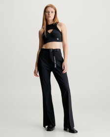 Double Layer Knit Tank Top, Ck Black, hi-res