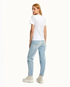 SHRUNKEN INSTITUTIONAL LOGO T 恤, Bright White, hi-res