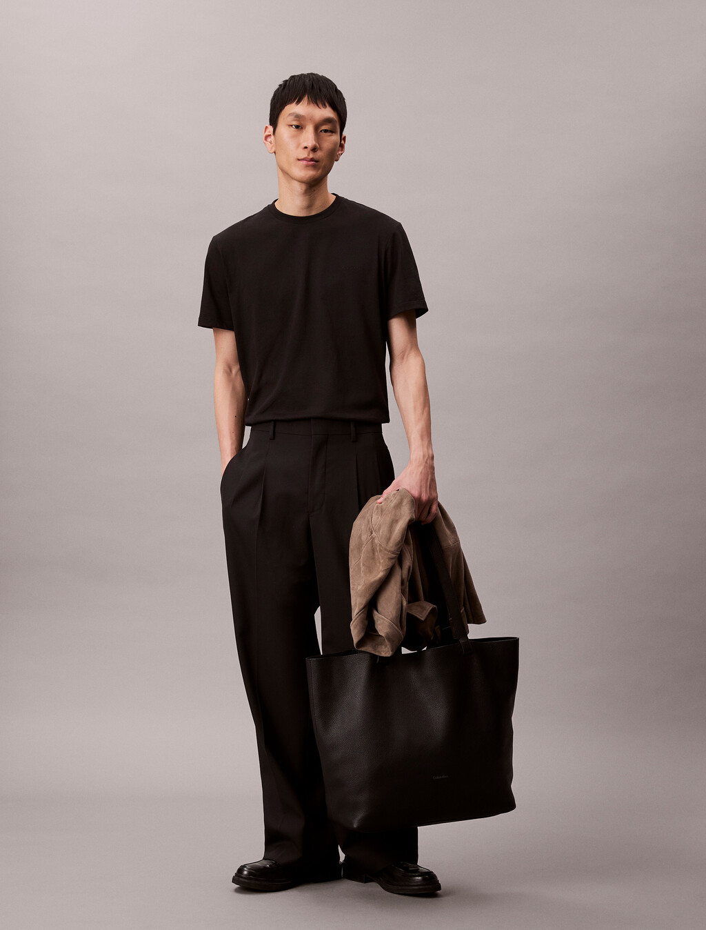 純色 Liquid Touch 液感圓領 T 恤, Black, hi-res