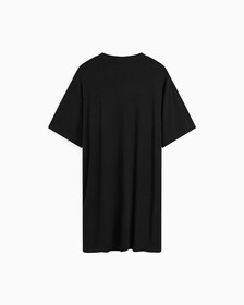 Side Gather Monogram Tee Dress, Ck Black, hi-res