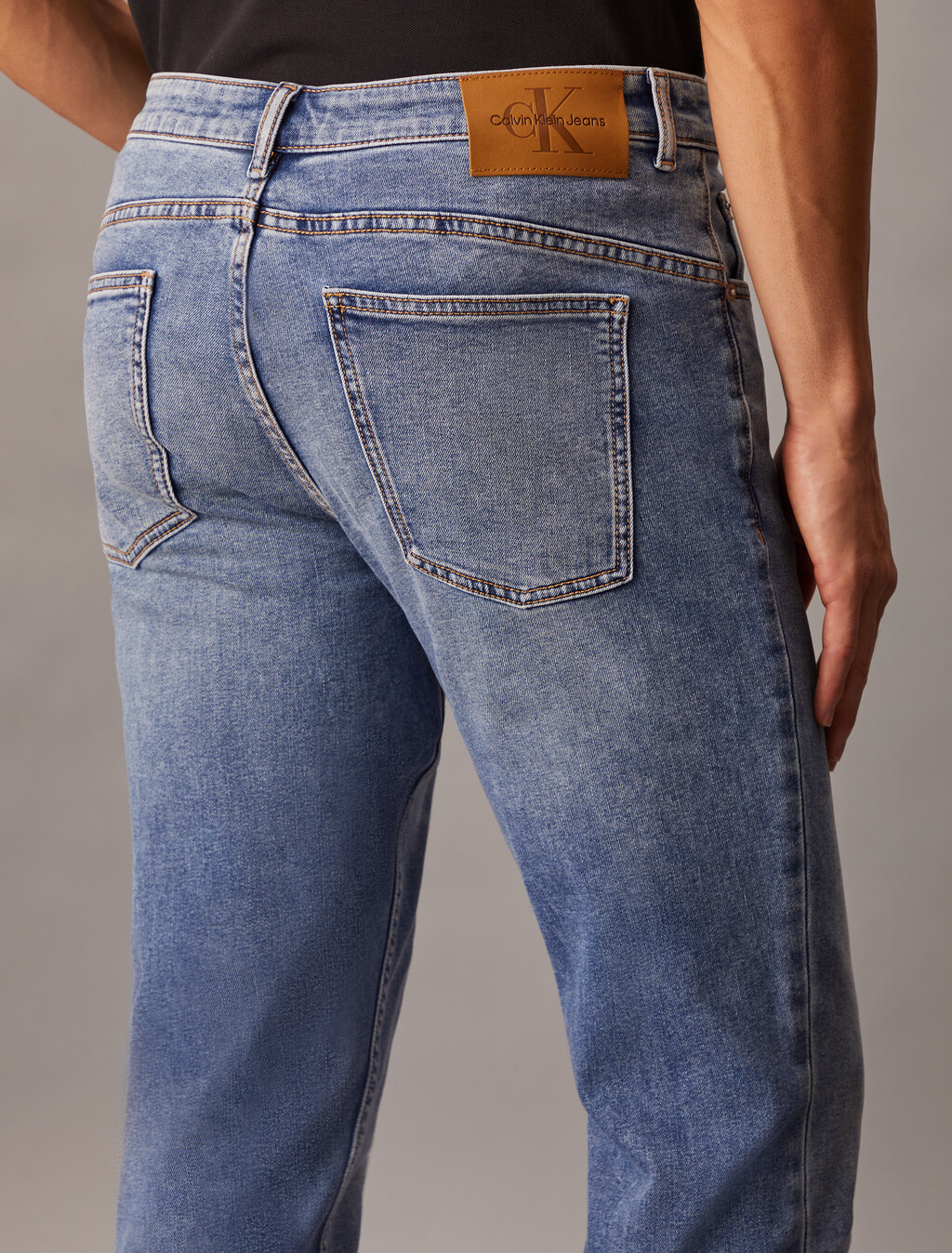 Luxe Lined Body 窄口牛仔褲, Denim Medium, hi-res