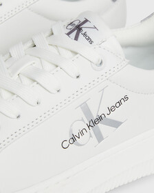皮革運動鞋, White/Silver, hi-res