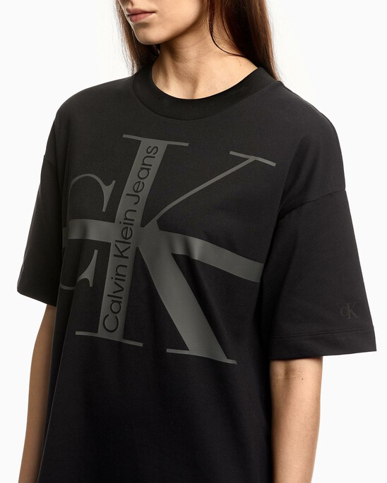 黑色經典 MONOGRAM T 裇連身裙