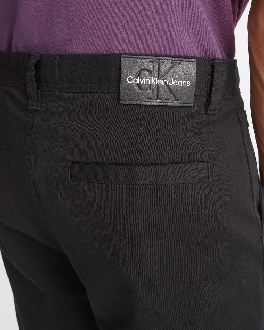 CORE ESSENTIALS 棉質斜紋短褲, Ck Black, hi-res