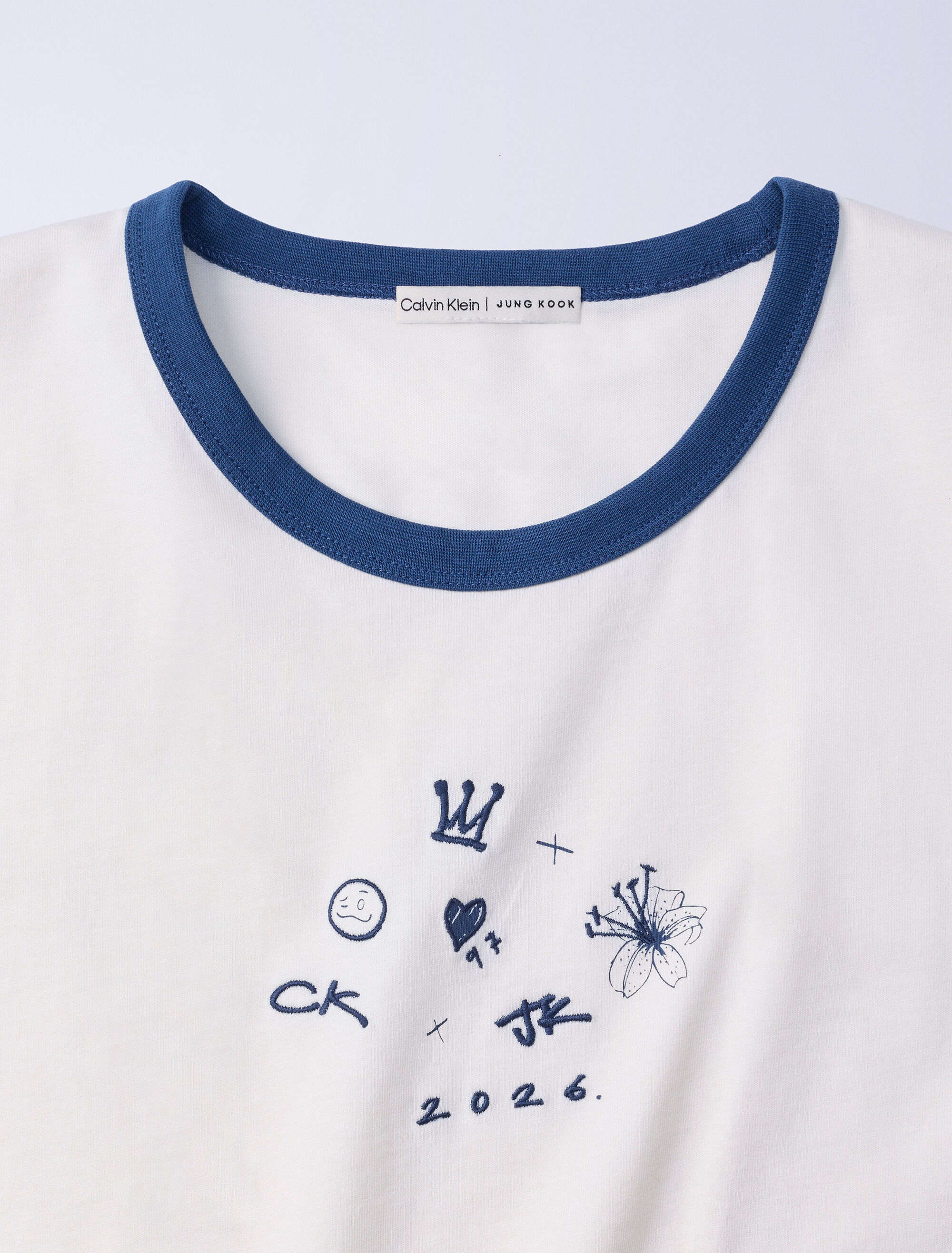 Jung Kook for Calvin Klein Icons Graphic Ringer Baby Tee | natural