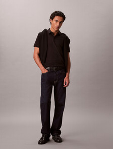 Cooling Pique Ottoman Collar Polo, Black, hi-res