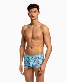 CK ONE PRINT MICRO LOW RISE TRUNKS, 10211 MORPH LOGO PRINT+FOGGY BLUE, hi-res
