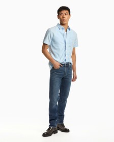 COTTON HEMP SUMMER SHIRT, Chambray Blue, hi-res