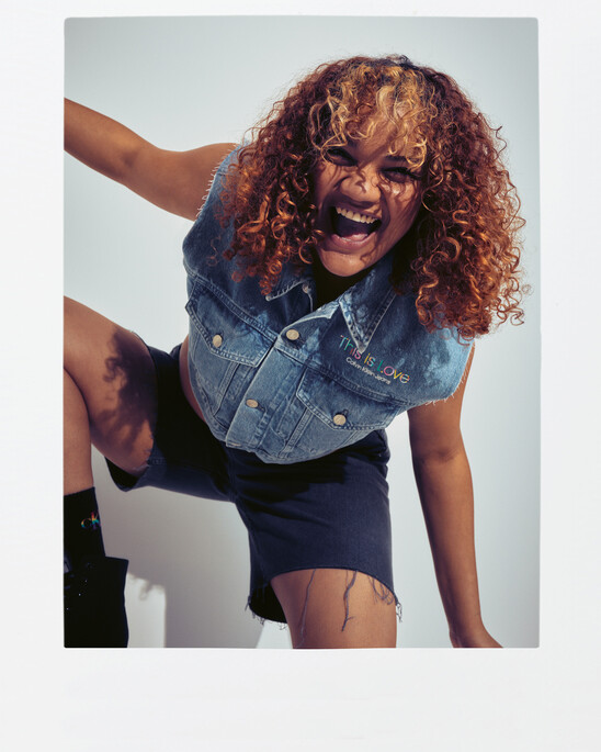 PRIDE CROPPED DENIM VEST