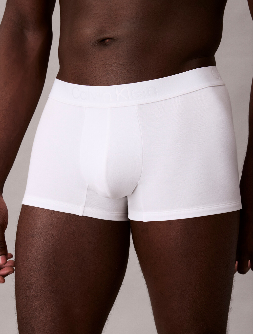 Trunks - CK Black Cotton, White, hi-res