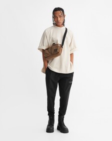 寬鬆版型標誌插肩袖 T 裇, Beige Heather, hi-res