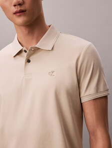 Mercerized Slim Polo, Oatmeal, hi-res
