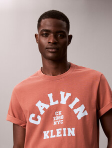 Varsity Logo Graphic Relaxed T-Shirt, Warm Brick, hi-res